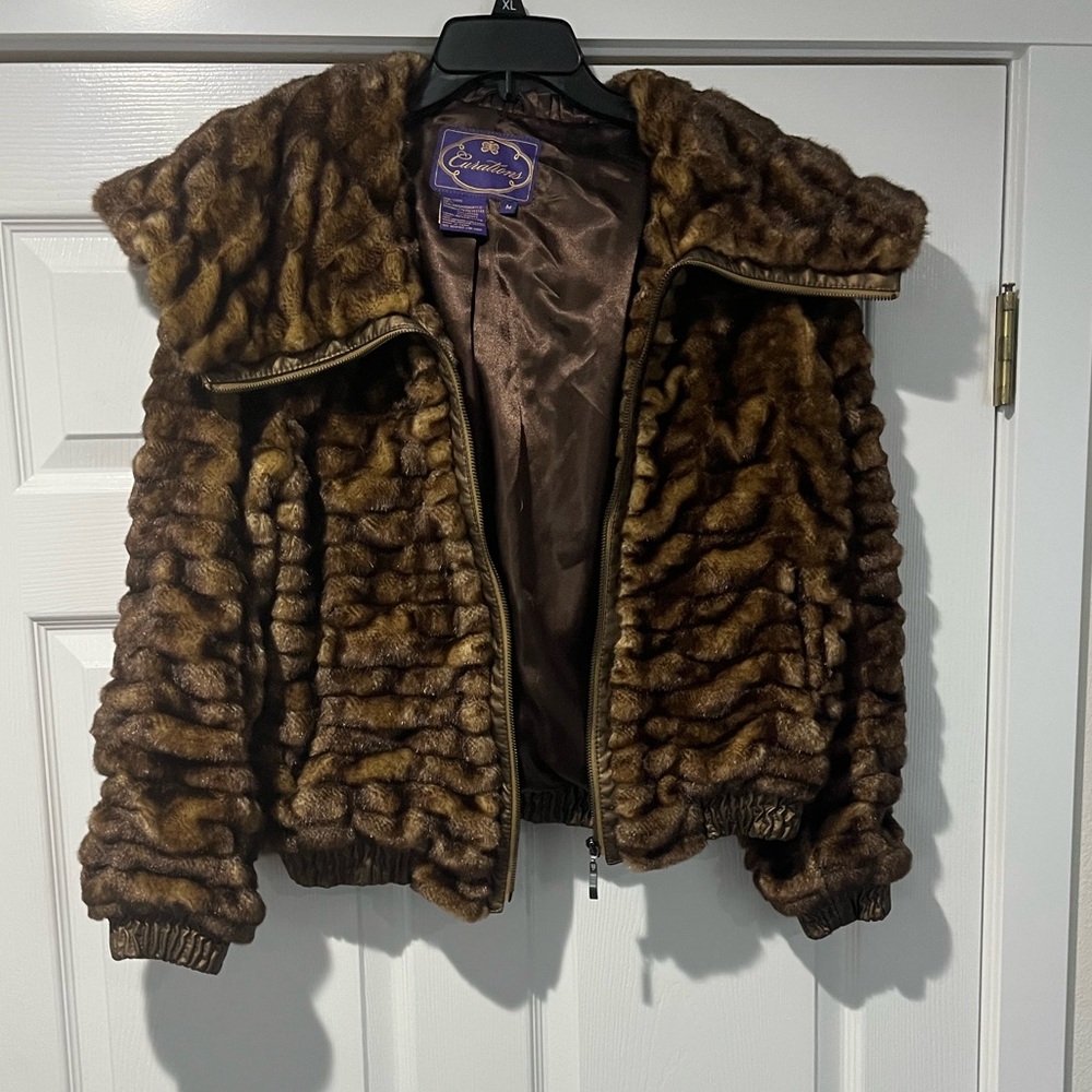 Curations Faux Mink Fur Jacket